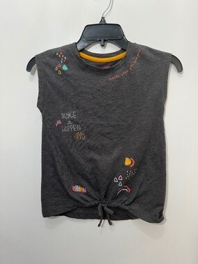 girls cute outfit cat & jack grey sleeveless shirt